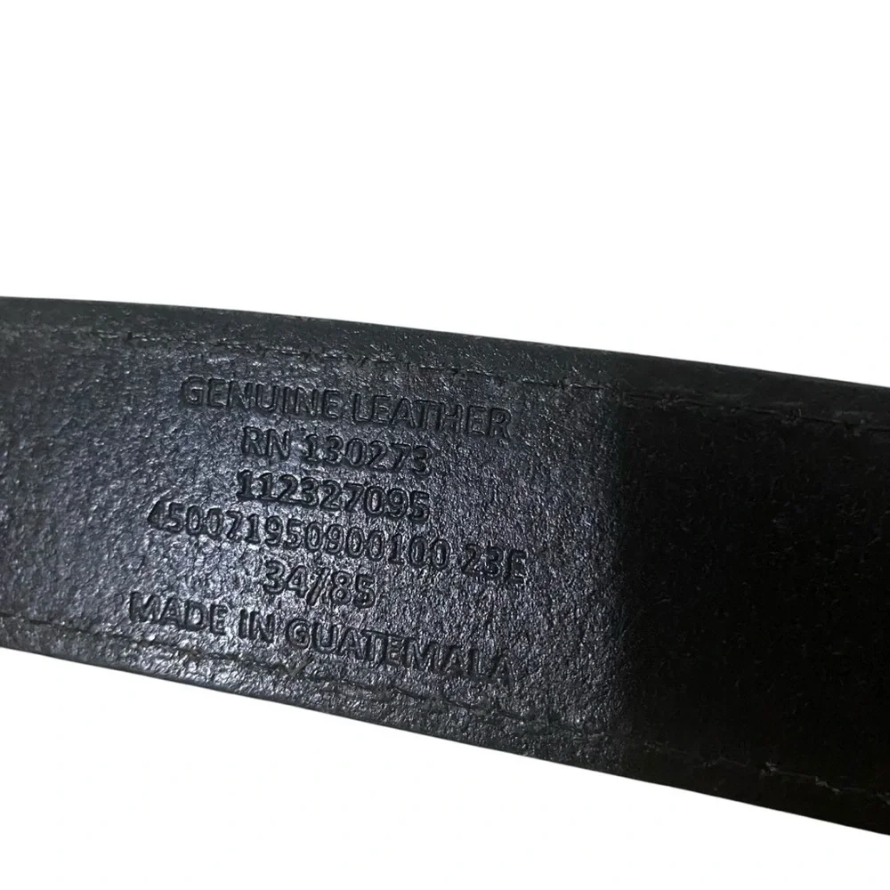 Wrangler Black Leather Belt Sz 34